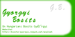 gyorgyi bosits business card